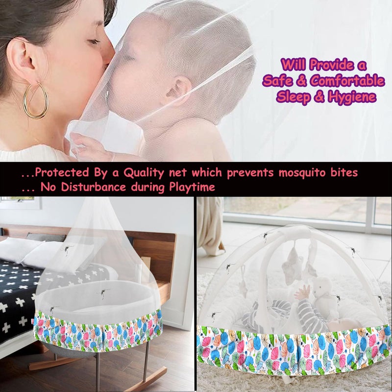 VParents شبكة البعوض للرضع من VParents لسرير الهولا ساري مع فتحة بسحاب من الأسفل - أزرق - Image 3