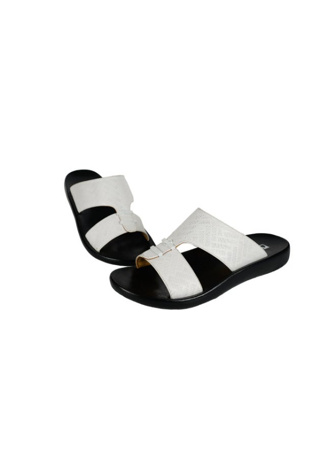 barjeel uno - 008-3552 Barjeel Mens Arabic Sandals 63073 White - Image 1