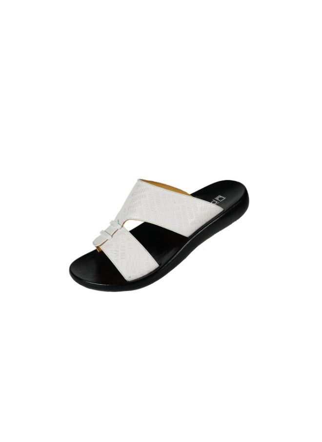 barjeel uno - 008-3552 Barjeel Mens Arabic Sandals 63073 White - Image 1