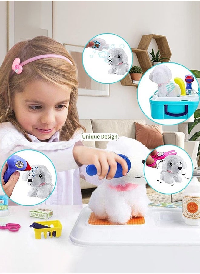 Garlo Pet Care Play Set Doctor Kit for Kids, 16 Pcs Doctor Pretend Play Vet Dog Grooming Toys Puppy Dog Carrier Feeding Dog Backpack Gifts for Girls Boys 3-7 Years Old  - Image 3
