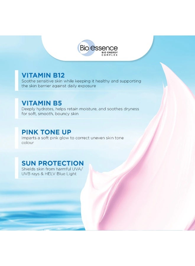بايو إسينس واقي شمسي بيو-إيسنس بيو-واتر بي 5 بينك تون أب بعامل حماية SPF50+ PA++++ 30 مل - Image 4