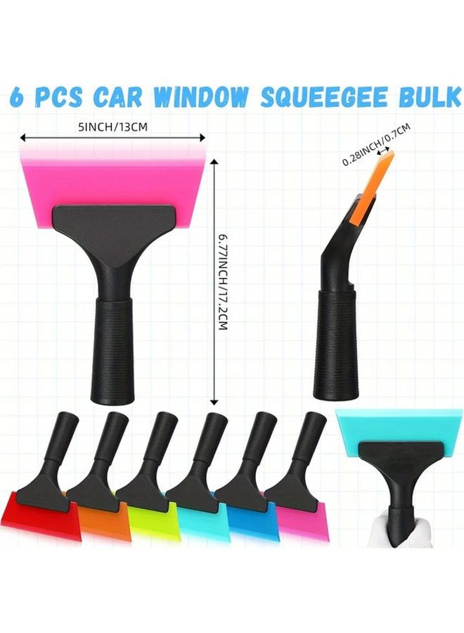 5 Inch Silicone Squeegee 2 Pack Random Color Non Slip Handle For Car Shower Glass - Image 2