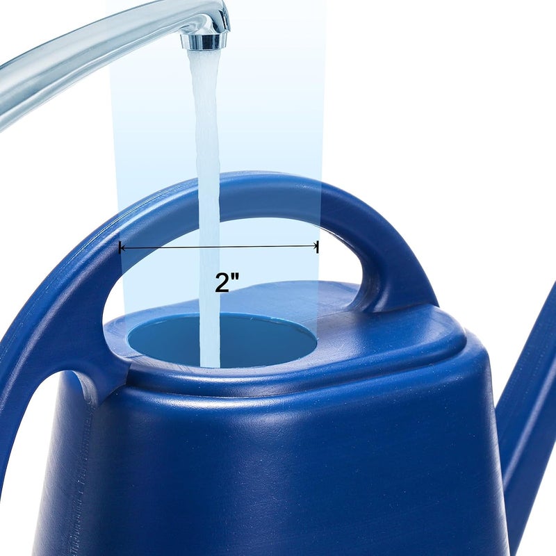Fasmov Watering Can, 1/2 Gallon Plastic Watering Cans with Comfortable Handle, Small Garden Watering Cans Long Spout for Indoor Outdoor Watering Plants, Blue - Image 3