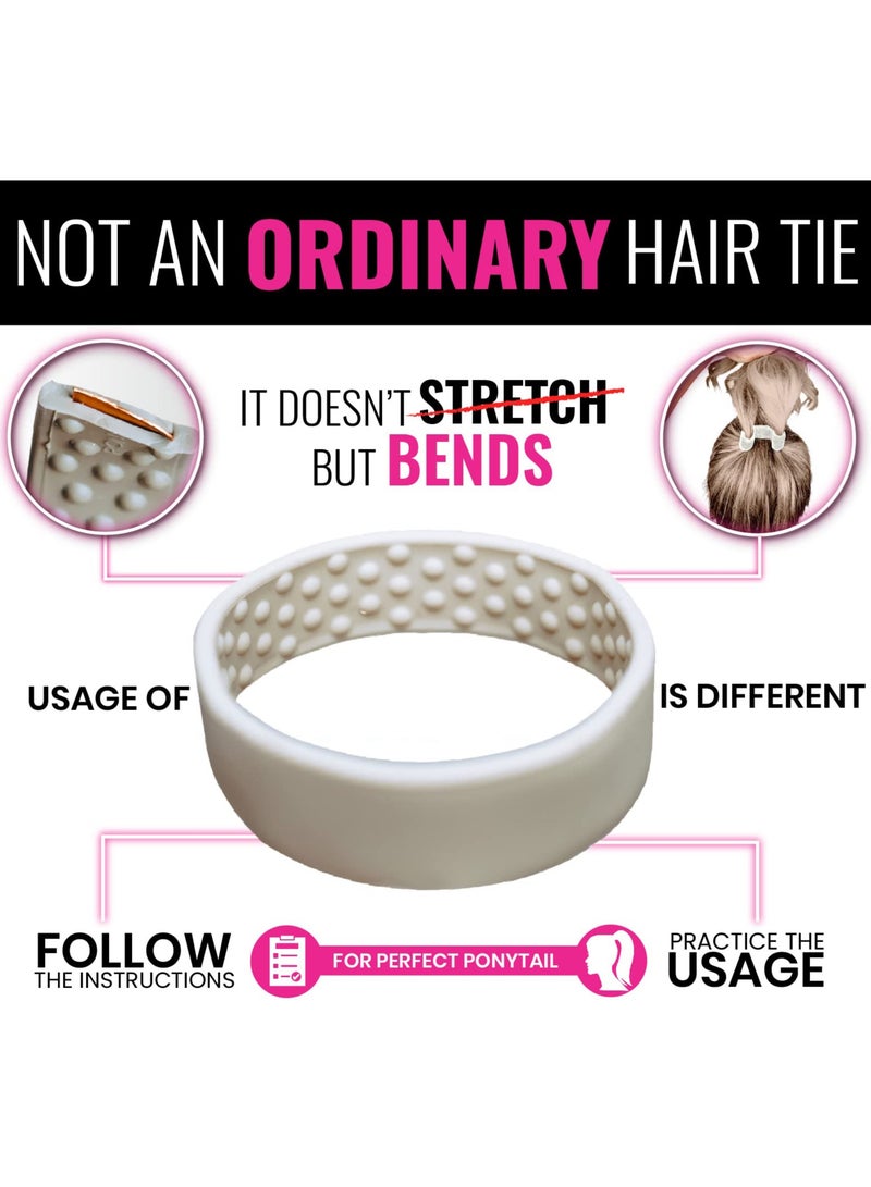 SYOSI SYOSI Silicone Seamless Hair Ties, Thick & Seamless Hair Ties Bands Ponytail Holders for Fine to Normal Hair or Slightly Thick Hair (2 Packs) - Image 3