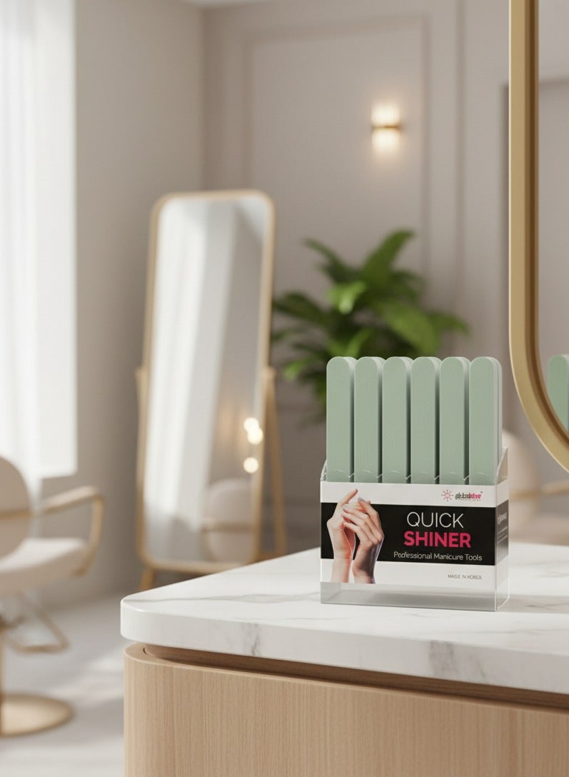 جلوبال ستار غلوبال ستار كويك شاينرز  متعدد الألوان – مبرد قوي وملمع أظافر للاستخدام في الصالون والمنزل - Image 4