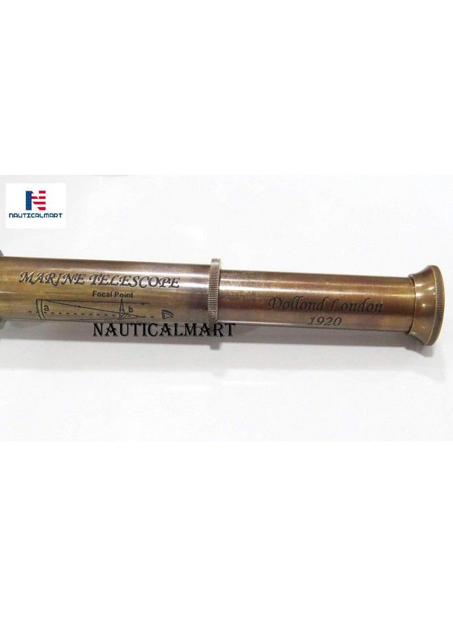 NAUTICALMART Brass Nautical Antique Working Telescope/Spyglass Replica In Leather Box With Glass Optics Extendable To 16 Inches Made Of Pure Brass Decorative Kids Scope - Image 5