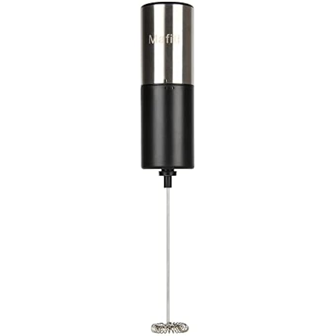 mafiti Electric Milk Frother Stick Stainless Steel Handheld Milk Frother Battery Operated Milk Frother With Electric Strong Motor Milk Frother For CoffeeLatteCappuccinoCream - Image 1