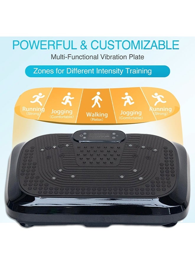 MLADEN Vibration Plate Exercise Machine, Whole Body Workout Vibrate Fitness Platform with LCD Display, Burn Calories, Helps Alleviate Back & Joint Pain Lymphatic Drainage Machine for Weight Loss Shaping Toning Wellness Home Gyms - Image 4
