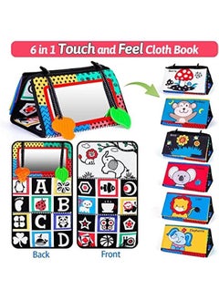 Gonice Baby Toys 0-6 Months Boys,Infant Mirror Toys with Cloth Books &Teethers High Contrast Newborn Sensory Montessori Toys for Newborn Girls Development Mat  - Image 2