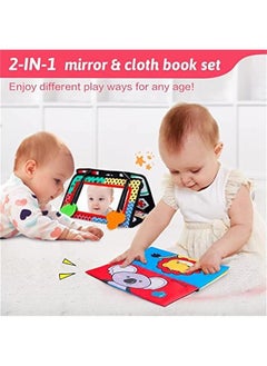 Gonice Baby Toys 0-6 Months Boys,Infant Mirror Toys with Cloth Books &Teethers High Contrast Newborn Sensory Montessori Toys for Newborn Girls Development Mat  - Image 3