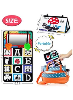Gonice Baby Toys 0-6 Months Boys,Infant Mirror Toys with Cloth Books &Teethers High Contrast Newborn Sensory Montessori Toys for Newborn Girls Development Mat  - Image 4