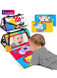 Gonice Baby Toys 0-6 Months Boys,Infant Mirror Toys with Cloth Books &Teethers High Contrast Newborn Sensory Montessori Toys for Newborn Girls Development Mat  - Image 1