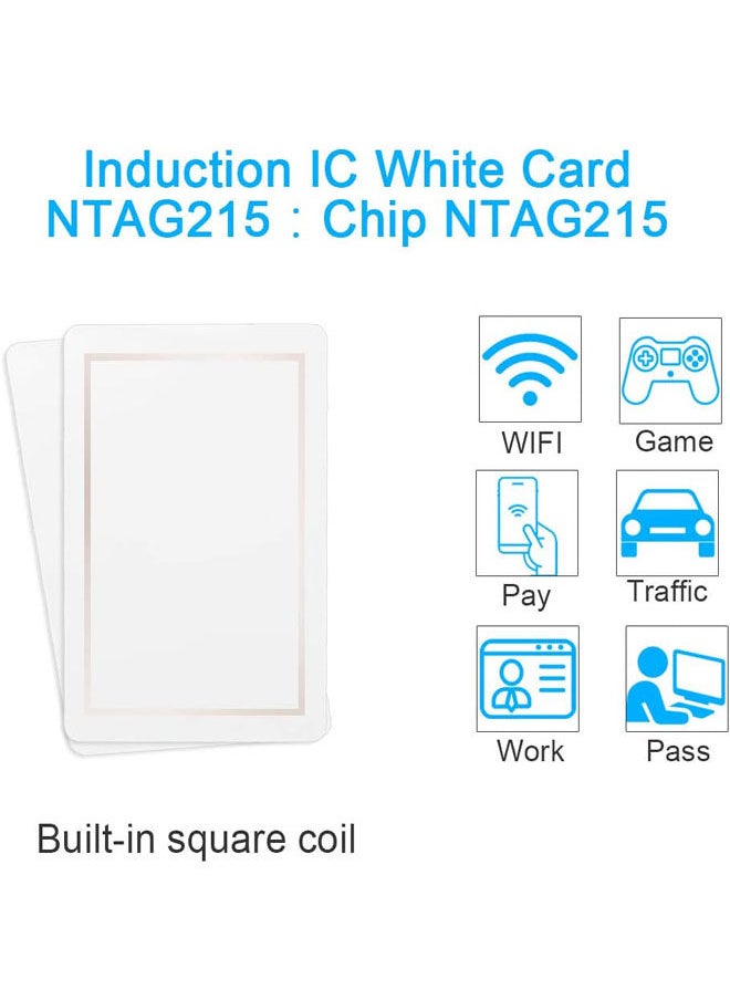 Generic - NFC Tags NTAG215 NFC 215 Card Tag Compatible with TagMo and Amiibo 504 Bytes Memory Fully Programmable for NFC-Enabled Devices (10 Pieces) - Image 1
