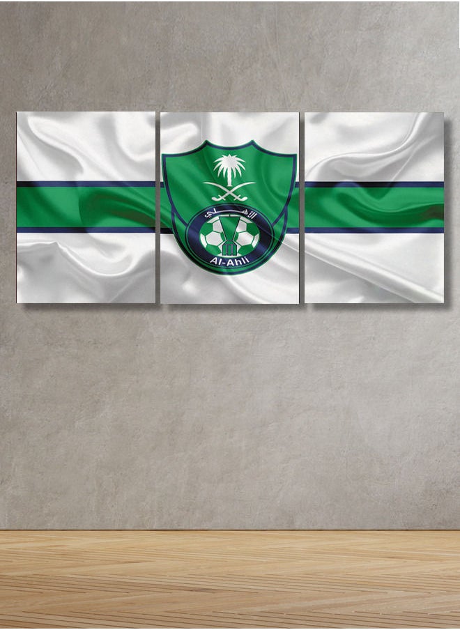 Decorative Wall Art Painting With A Flag Design, 3 pieces, Size 120x60cm
