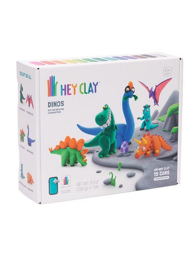 Fat Brain Toys Hey Clay Dinosaurs 15 Can Modeling Airdry Clay  - Image 3