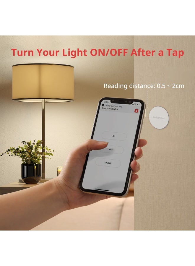 SwitchBot 3 Pieces S Nfc Tag Stickers Ntag216 30Mm 888 Bytes Tags Work Great With  Devices Compatible With Ios And Android And All Other Nfc Enabled Devices - Image 3