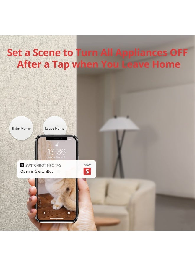 SwitchBot 3 Pieces S Nfc Tag Stickers Ntag216 30Mm 888 Bytes Tags Work Great With  Devices Compatible With Ios And Android And All Other Nfc Enabled Devices - Image 4