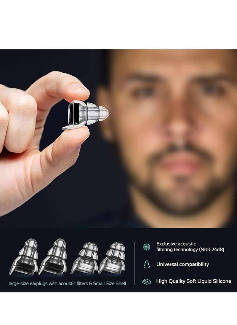 Oasisgalore High Fidelity 24dB Concert Earplugs, Reusable Musicians Ear Plugs for Music Festivals, DJs, Musicians.  - Image 4