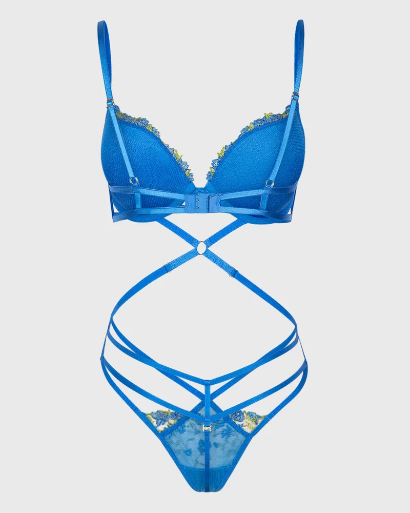 Isla & Evie Isla & Evie Princess Blue Lace Bodysuit