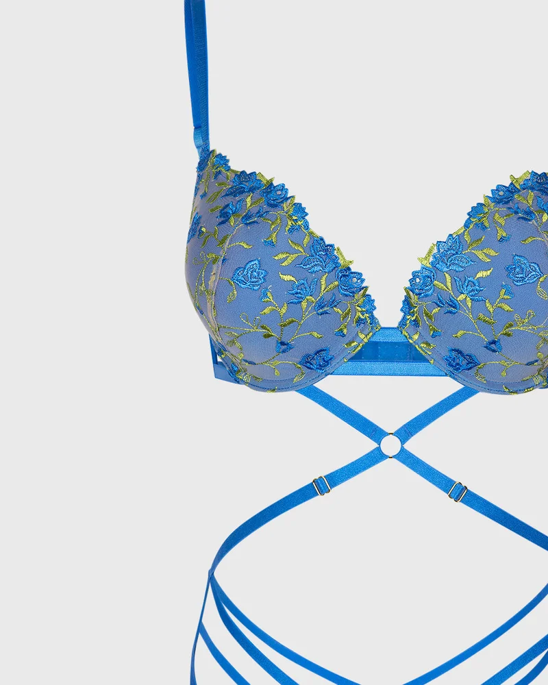 Isla & Evie Princess Blue Isla & Evie Princess Blue Lace Bodysuit for Women | Best Price UAE