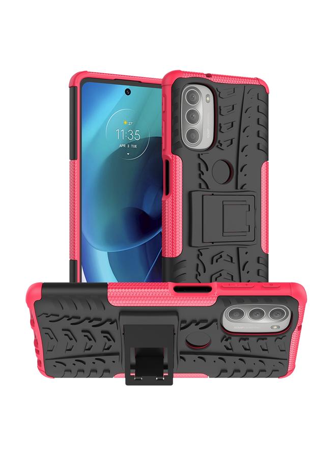 اس-توب جراب لهاتف Motorola Moto G51 5G مصنوع من مادة TPU + PC مع حامل - Image 1