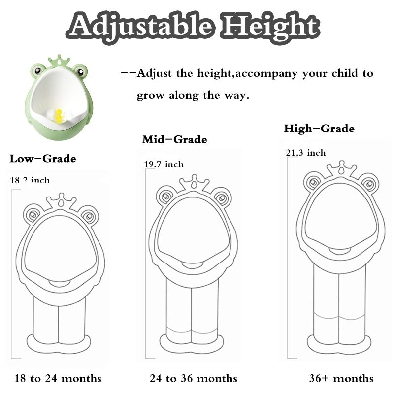 Xeehwb Frog Pee Training,Potty Training Urinal for Boys Kids Toddler Standing Urinal Wall-Mounted Toilet with Funny Aiming Target,Green - Image 2