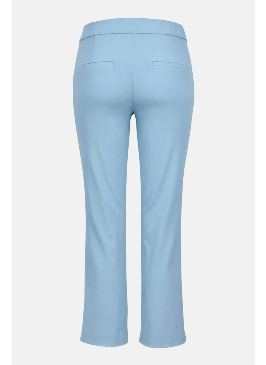 Tchibo Women Regular Fit Stretchable Trouser Pants, Light Blue  - Image 2