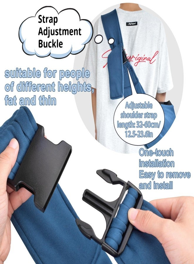 CUBY Cat and Dog Sling Carrier - Small Pet Carrier Sling with Adjustable Strap & Zip Pocket, Hands Free Soft Dog Slings for Cats, Puppies, Outdoor Travel Safety Purse Bag (Navy Blue) - Image 4