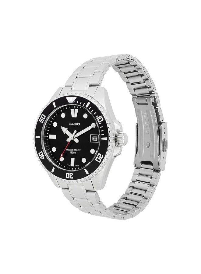 CASIO ساعة غوص كاسيو للجنسين - MDV-10D-1A2VDF بقرص أسود - Image 2