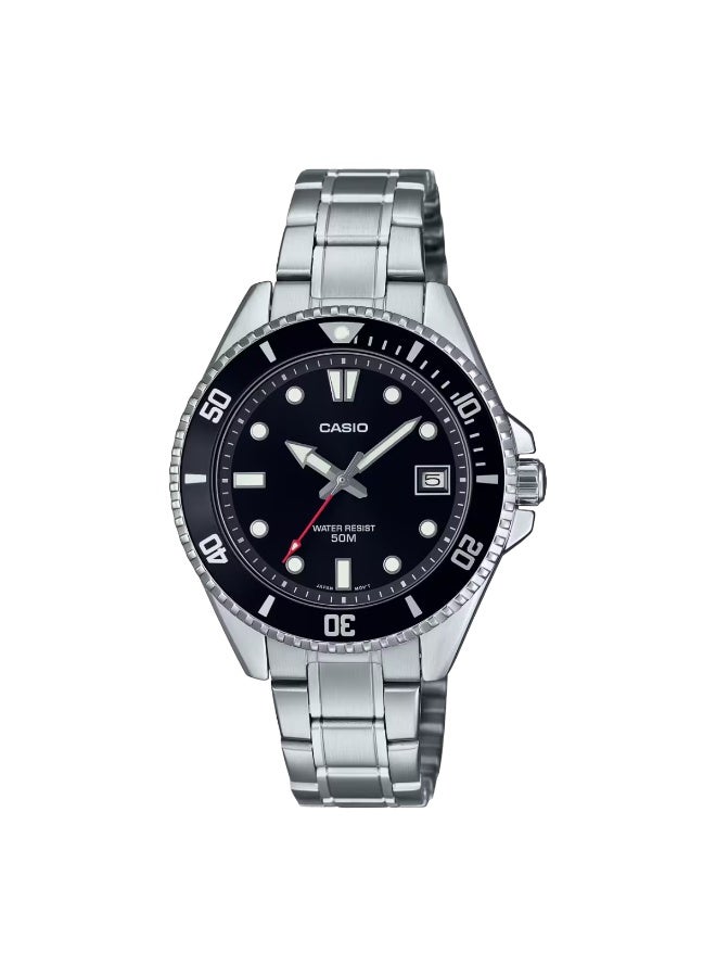 CASIO ساعة غوص كاسيو للجنسين - MDV-10D-1A2VDF بقرص أسود - Image 1