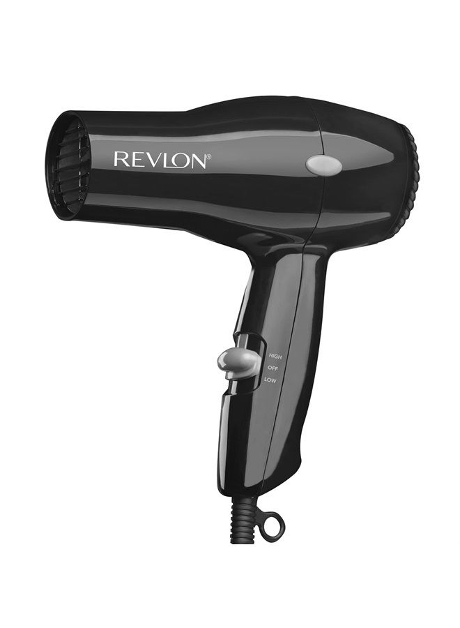 Revlon Compact Hair Dryer | 1875W Lightweight Design, Perfect for Travel, (Black) - Image 1