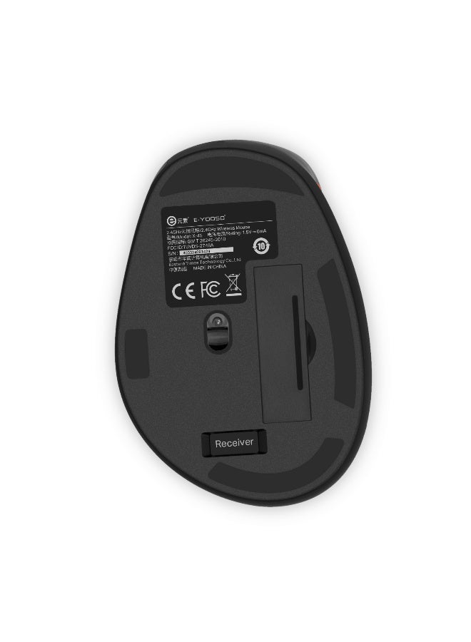 E-YOOSO X-45 Ergonomic Wireless Vertical Mouse with 5 DPI Options, 4 Buttons, USB Receiver, Comfortable for Office and Home Use - Image 4