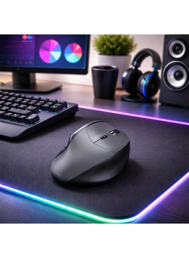 E-YOOSO X-45 Ergonomic Wireless Mouse, Ergonomic Vertical Mouse with 5 DPI Options, 4 Buttons, USB Receiver, Comfortable for Office and Home Use - Image 3