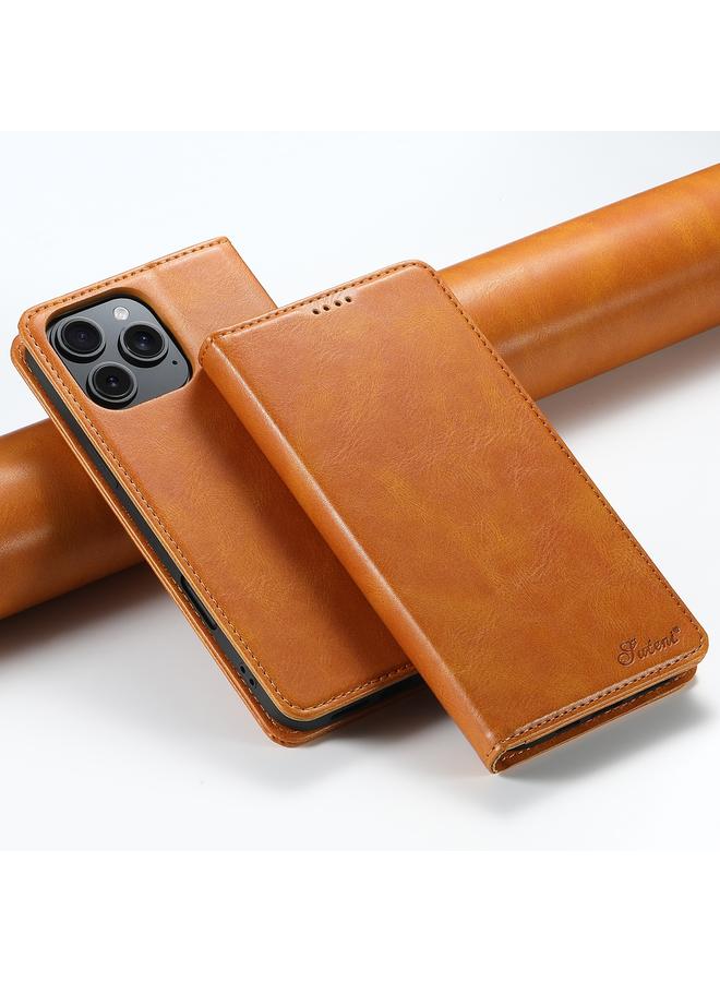 Suteni Case For iPhone 16 Pro J02 Oil Wax Wallet Leather Phone Case - Image 1