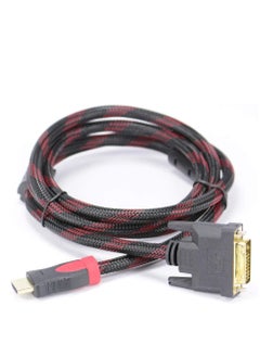 Nanotek Nanotek HDMI Male to DVI Male Video Converter Cable Adapter- Black and Red  - Image 1