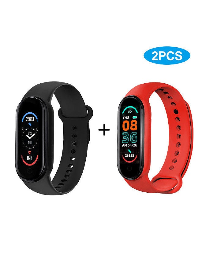 Generic - M6 Smart Sports Bracelet Watch 0.96-Inch TFT Screen BT4.0 Fitness Tracker Black - Image 1