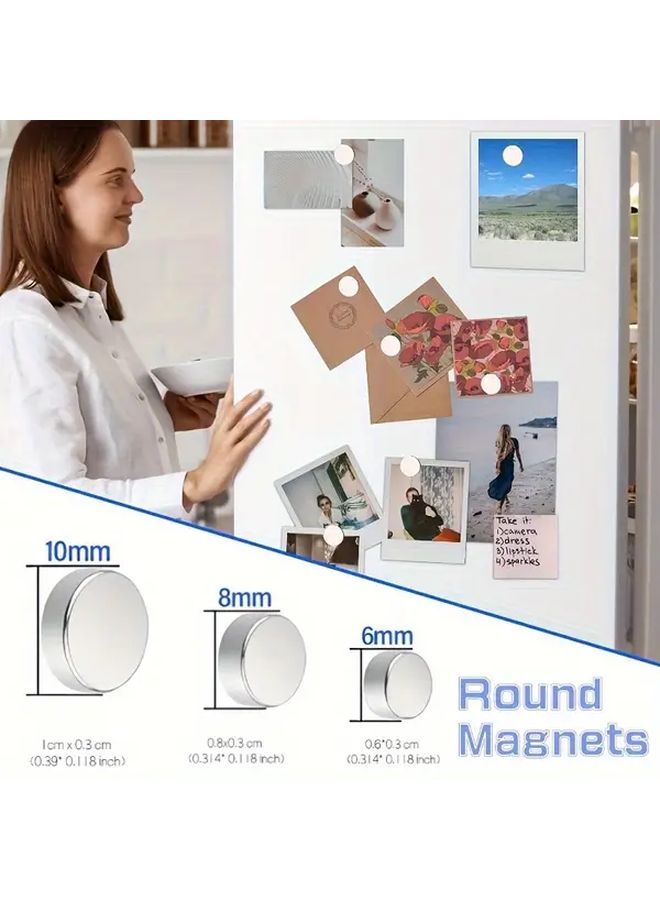 8x3mm Round Magnetic Sheets 60pcs 3mm Thick For Refrigerator Office Whiteboard - Image 3
