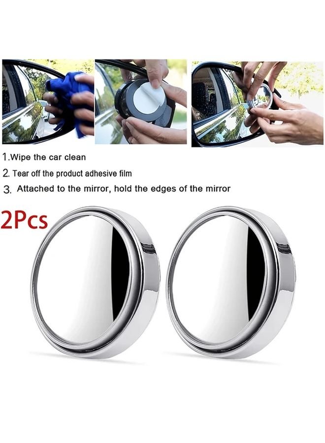 Silvery 360 Degree Adjustable Blind Spot Mirror For Enhanced Child Safety - Image 4