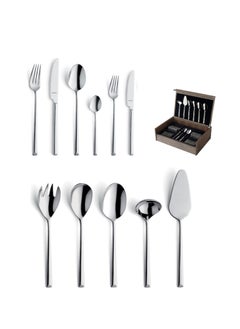 Metropole 1170 78-pc Cutlery set in wooden canteen - brown
