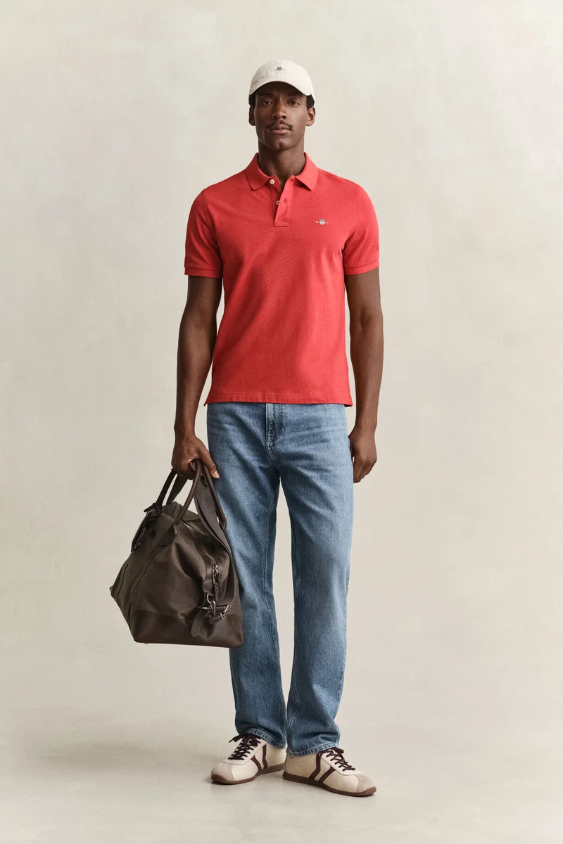 غانت Regular Shield Short sleeve Pique Polo