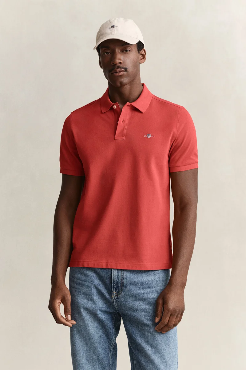 غانت Regular Shield Short sleeve Pique Polo