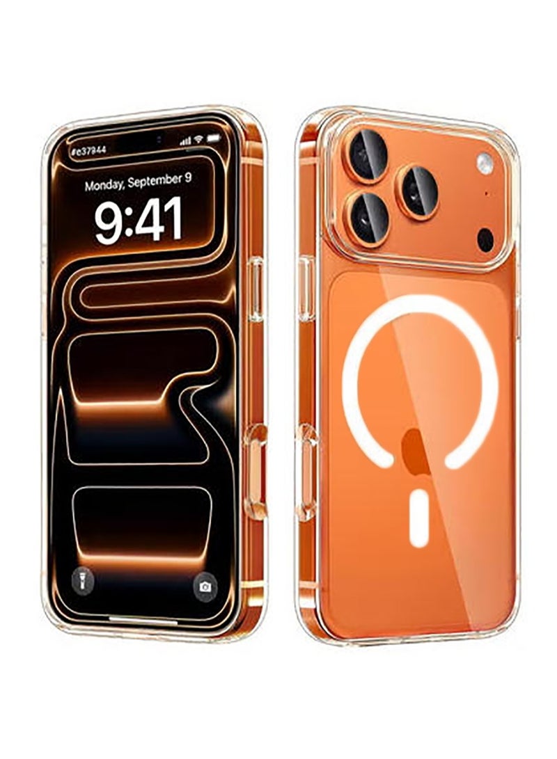 MUDISO Cear MagSafe Case for iPhone 17 Pro, [Non-Yellowing][Reinforced Corners] Wireless Charging Shockproof Bumper Protective Phone Case - Image 1