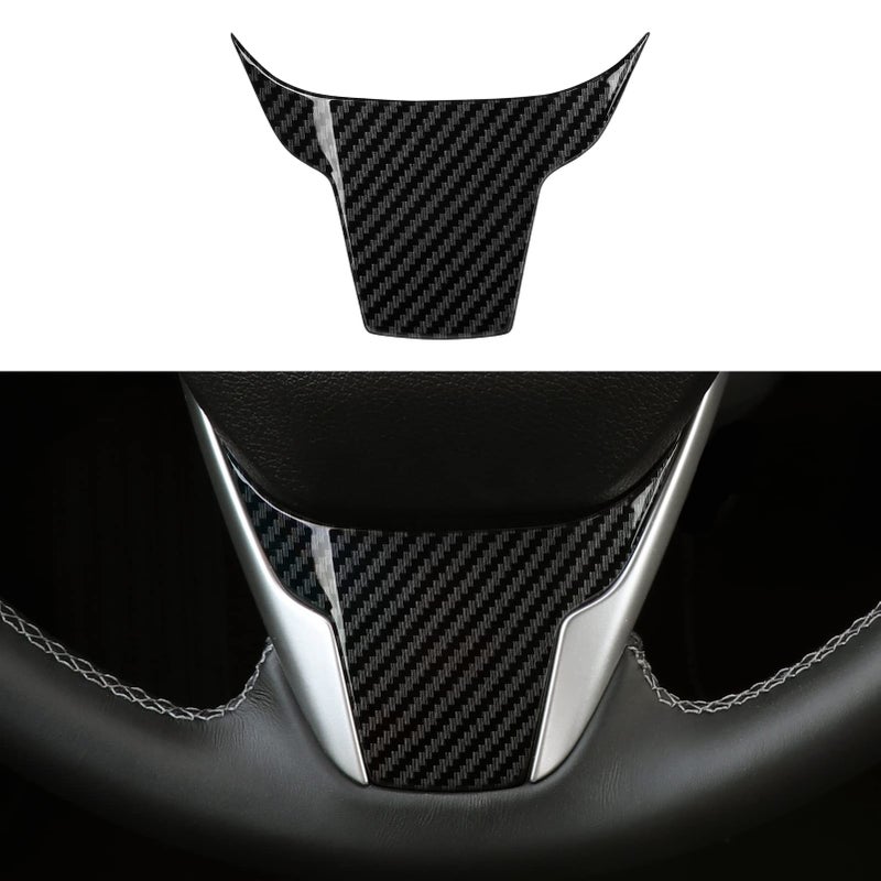 BRMYL Steering Wheel Decal for Honda Civic 2016 2017 2018 2019 2020 2021 Accessories ABS Carbon Fiber Interior Stickers