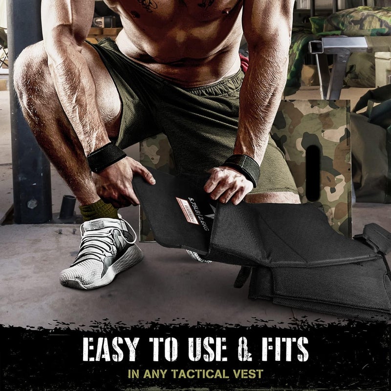 Yes4All سترة وزن Yes4All مع لوحات 57587514 1975LB أزواج لوحات وزن للسترة سترة تكتيكية مع تصميم منحني مريح للجري والتمارين الثقيلة - Image 5