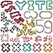 LENDOD 30 Pack Wacky Tracks Snap and Click Fidget Toys Finger Sensory Toys 24 Links Snake Puzzles for Stress Relief Party Bag Fillers Party Supplies - Image 3