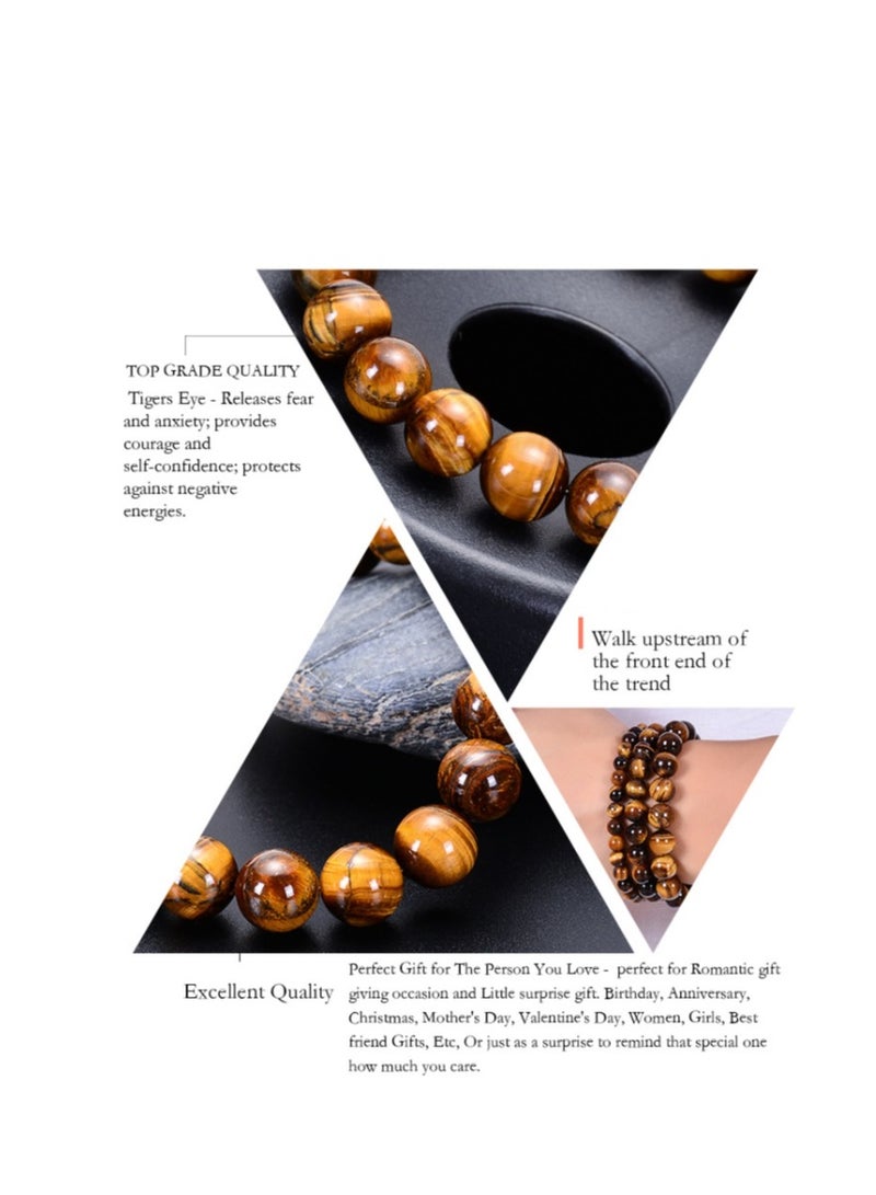 OASIS-TH Tiger Eye Bracelet  Grade A Size 8mm For Men And Women Gift - Image 4