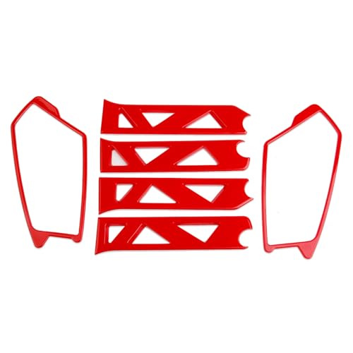 Fewshaw Side Rearview Mirror Guard Cover Molding Trim for Polaris Slingshot 2015-2025 (Mirror Frame+Handle(red)) - Image 4