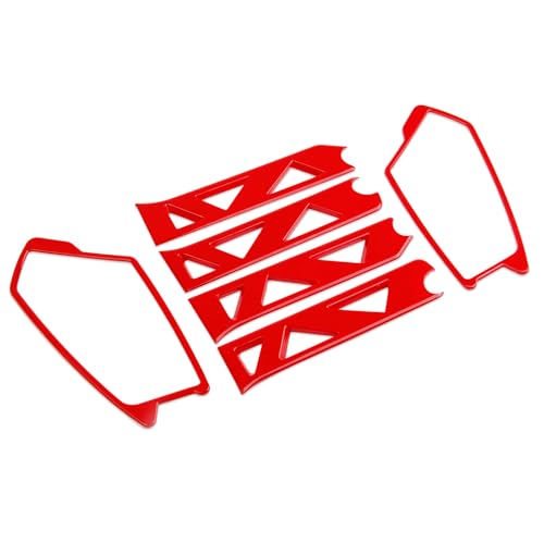 Fewshaw Side Rearview Mirror Guard Cover Molding Trim for Polaris Slingshot 2015-2025 (Mirror Frame+Handle(red)) - Image 3