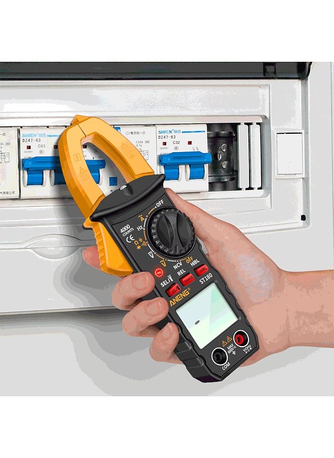 ST180 4000 Counts Digital Clamp Multimeter AC DC Voltage AC Current Meter NCV Tester Universal Meter  -30~1000℃ Temperature Resistance Capacitance Frequency Diode Measurement - pzsku/ZBCF9531BC9D1DFDC8738Z/45/_/1697191811/8e09c36a-1bbb-46f4-9945-4631c09aed39