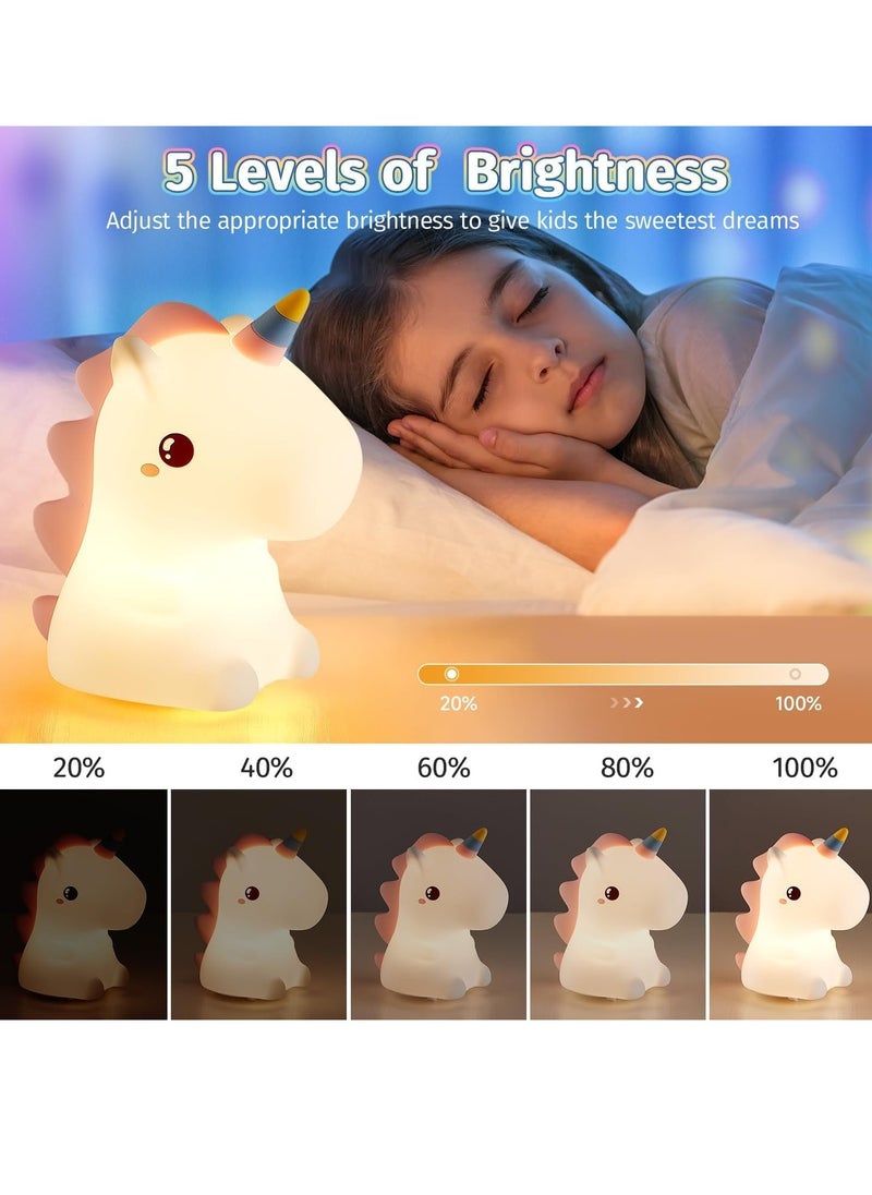 Generic Night Lamp for Kids Gifts Toys Girls Boys- 16 Colors, Remote & Tap Control, USB Rechargeable, Cute Night Lamp Gifts For Girls Unicorn Birthday Room Light| Night Lamp For Kids Nursery Decor  - Image 5